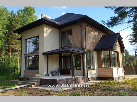 Проекты домов Альфаплан - «Современник» с панорамными окнами - превью дополнительного изображения №4