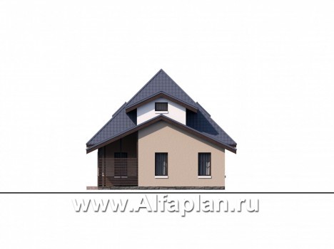 Проекты домов Альфаплан - Гараж со студией и хозблоком - превью фасада №4