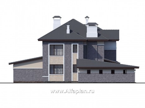 «Арно» - проект двухэтажного дома,  с двусветной гостиной,с бассейном и с террасой, с гаражом на 2 авто - превью фасада дома