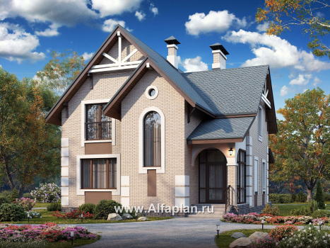 Проекты домов Альфаплан - «Приоритет»-  элегантный коттедж , удобный план дома - превью дополнительного изображения №1