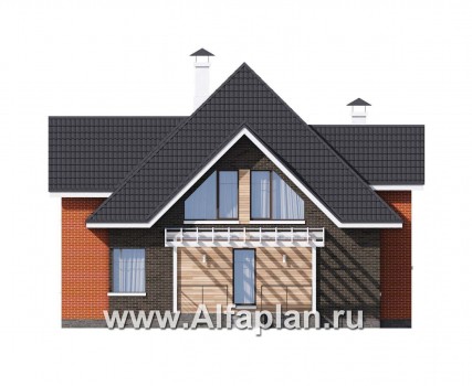 Проекты домов Альфаплан - «Альтаир» - современный мансардный дом - превью фасада №2