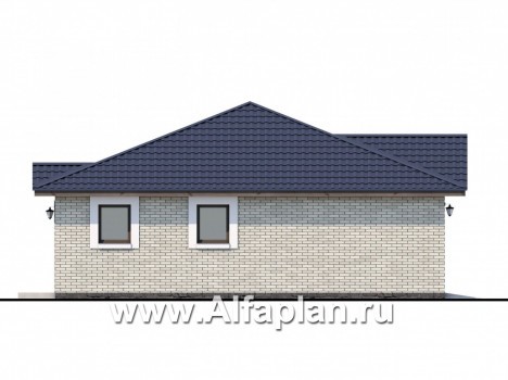 Проекты домов Альфаплан - Гараж с кладовой и мастерской - превью фасада №3