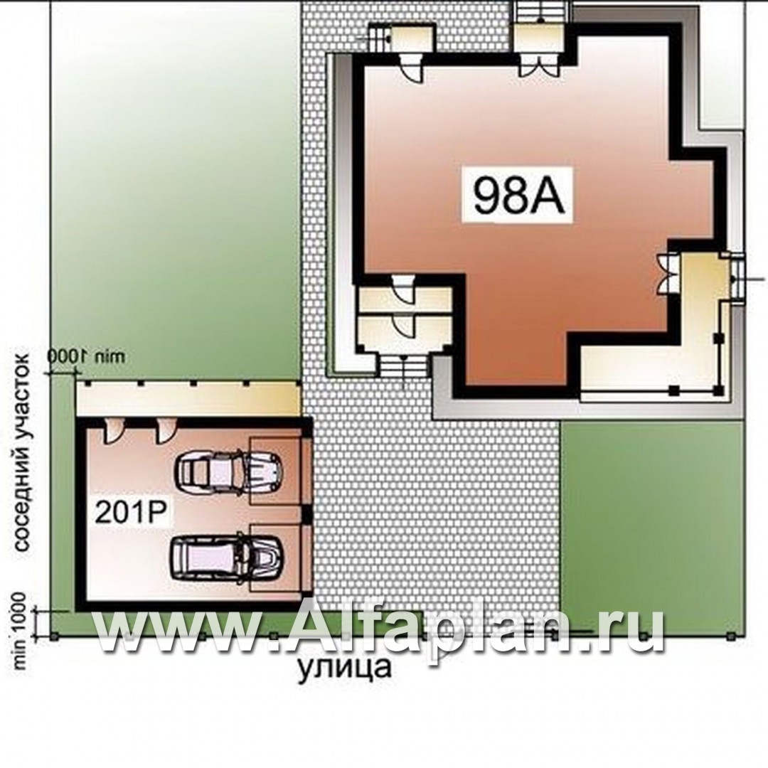 Проекты домов Альфаплан - «Голицын»_ДУО - дополнительное изображение №2