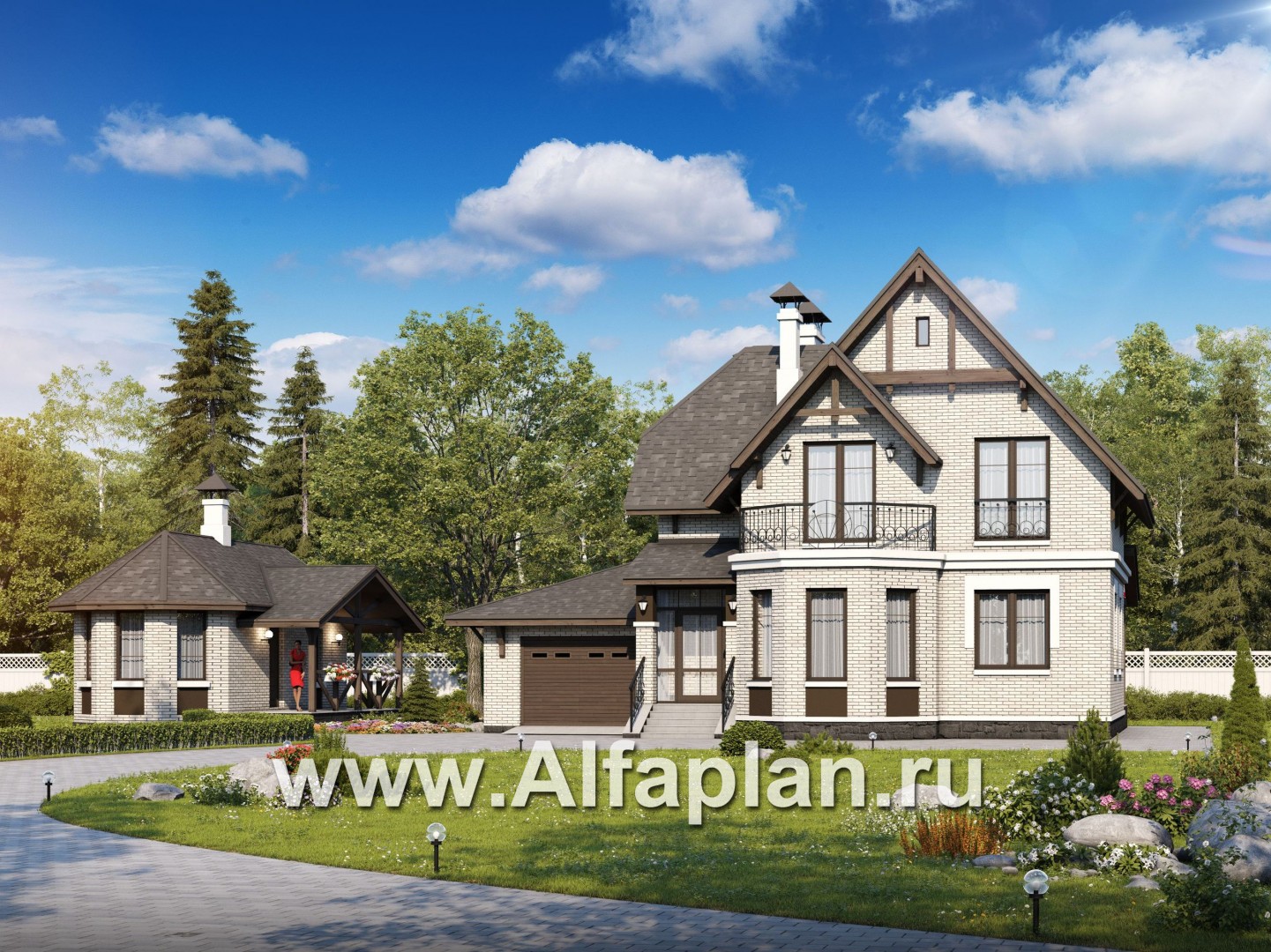 Проекты домов Альфаплан - «Шевалье»_ДУО - основное изображение