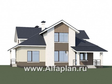 Проекты домов Альфаплан - «Кластер Персея» - дом с двумя жилыми комнатами на 1 эт и с мансардой - превью дополнительного изображения №1