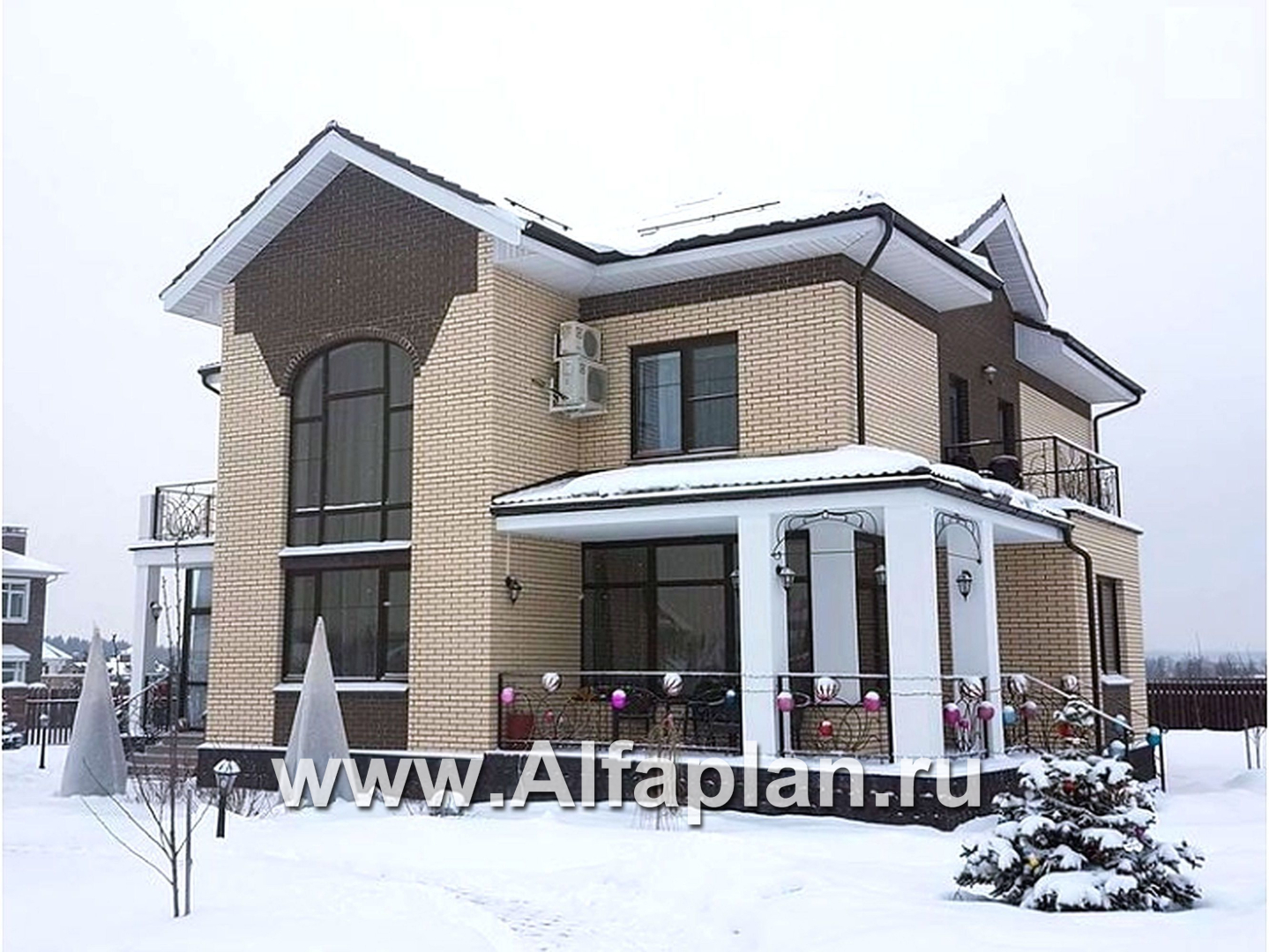 Проекты домов Альфаплан - «Голицын»- изящный коттедж с двусветной гостиной - дополнительное изображение №5