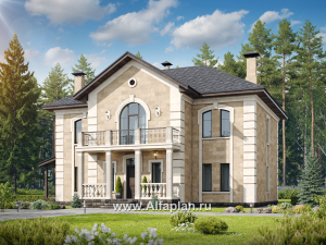 Превью проекта ««Тиволи» - проект двухэтажного дома, в классическом стиле, с террасой»