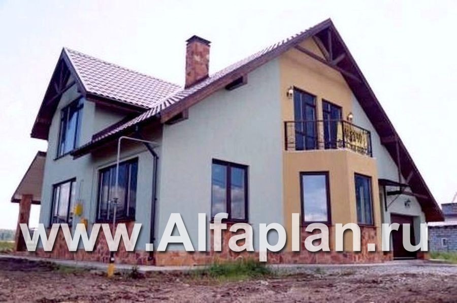 Проекты домов Альфаплан - «Бавария» - шале с комфортной планировкой - дополнительное изображение №1