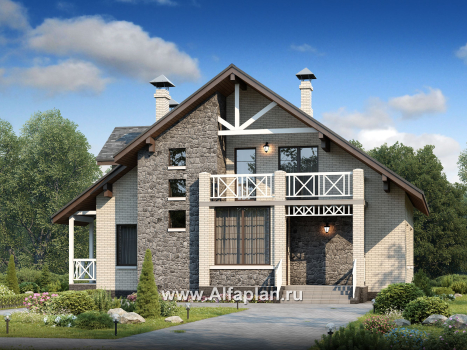 Проекты домов Альфаплан - «Грюневальд»- шале с удобным и рациональным планом - превью дополнительного изображения №1