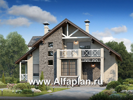 Проекты домов Альфаплан - «Грюневальд»- шале с удобным и рациональным планом - превью дополнительного изображения №2