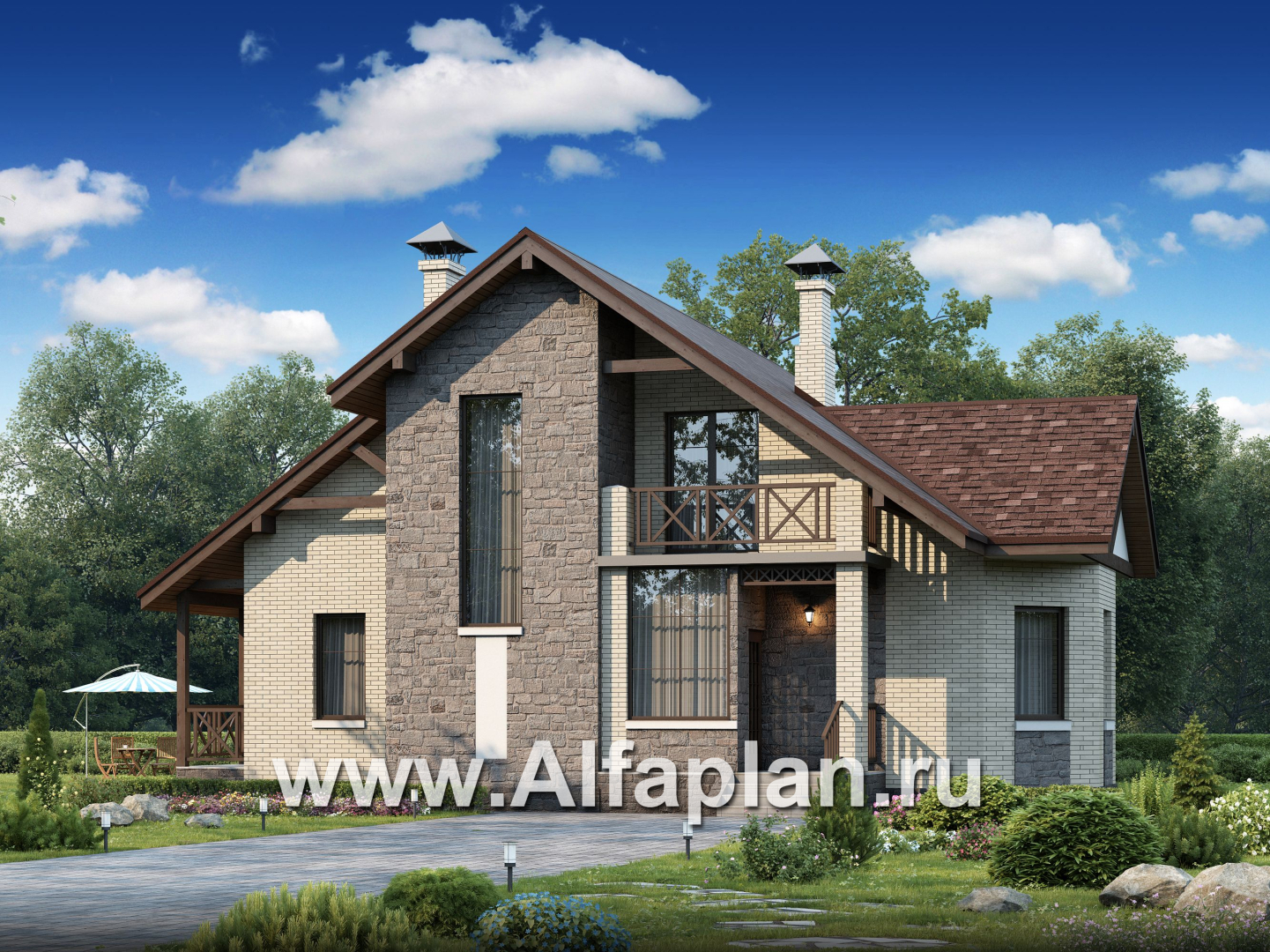 Проекты домов Альфаплан - «Зальцбург» - дом с рациональной планировкой - дополнительное изображение №1