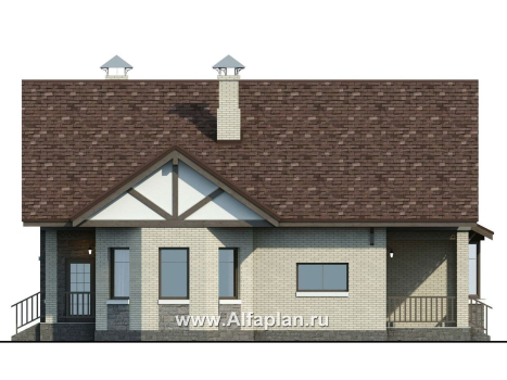 Проекты домов Альфаплан - «Зальцбург» - дом с рациональной планировкой - превью фасада №2