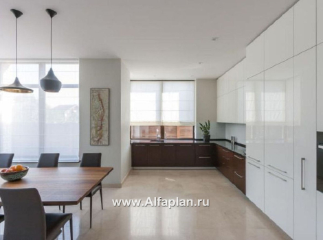 Проекты домов Альфаплан - «Современник» - коттедж с панорамными окнами - превью дополнительного изображения №6