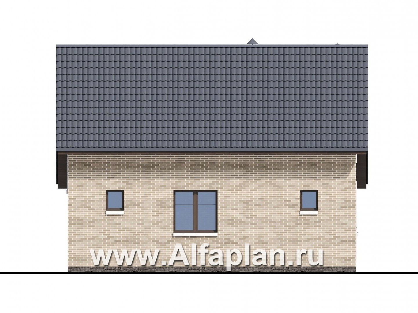 Проекты домов Альфаплан - Баня с бильярдной в мансарде - изображение фасада №4