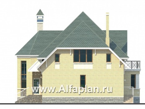 Проекты домов Альфаплан - «Суперстилиса» - проект дома с комфортной  планировкой - превью фасада №2