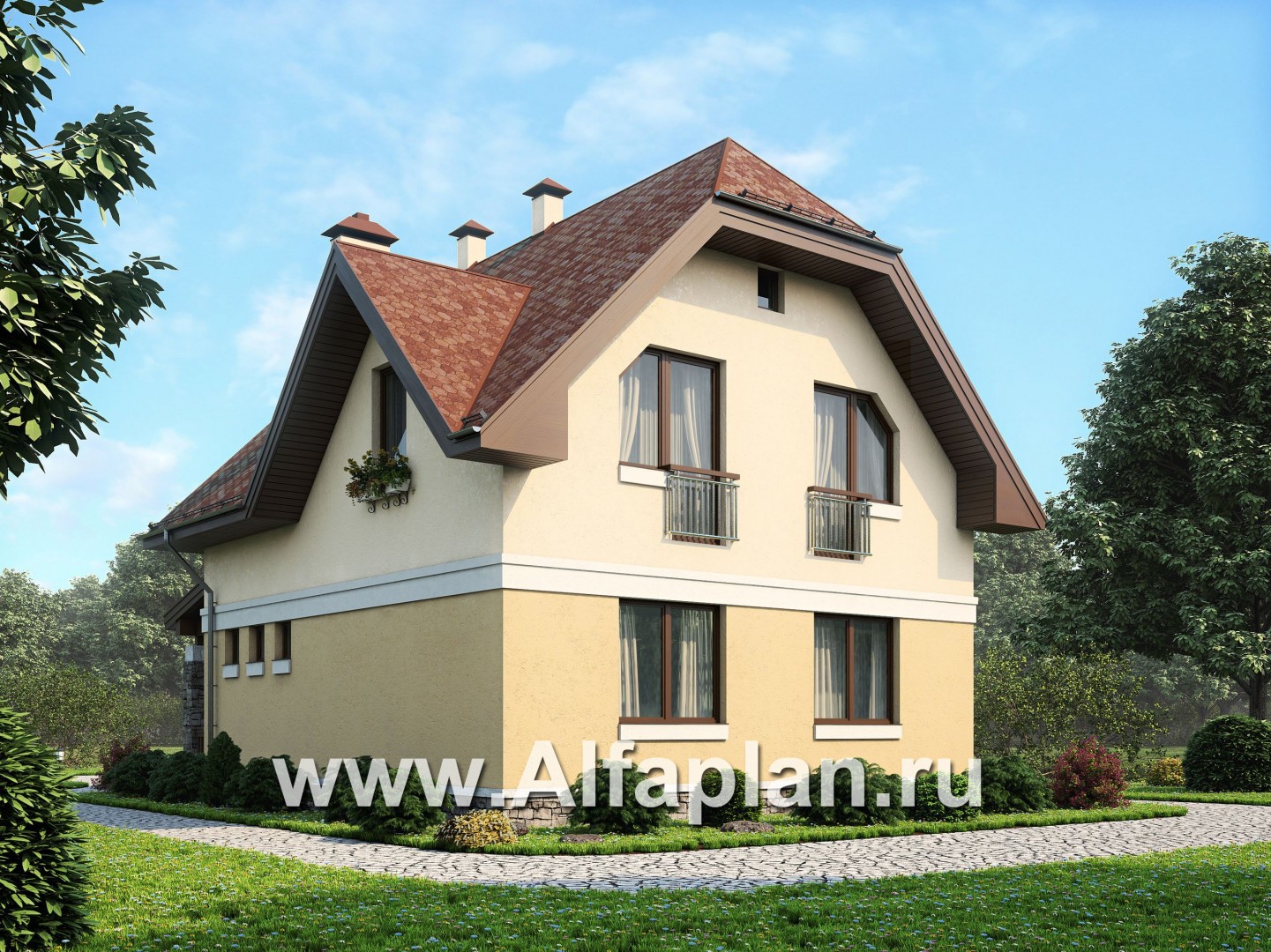 Проекты домов Альфаплан - Небольшой дом для загородной жизни - дополнительное изображение №2