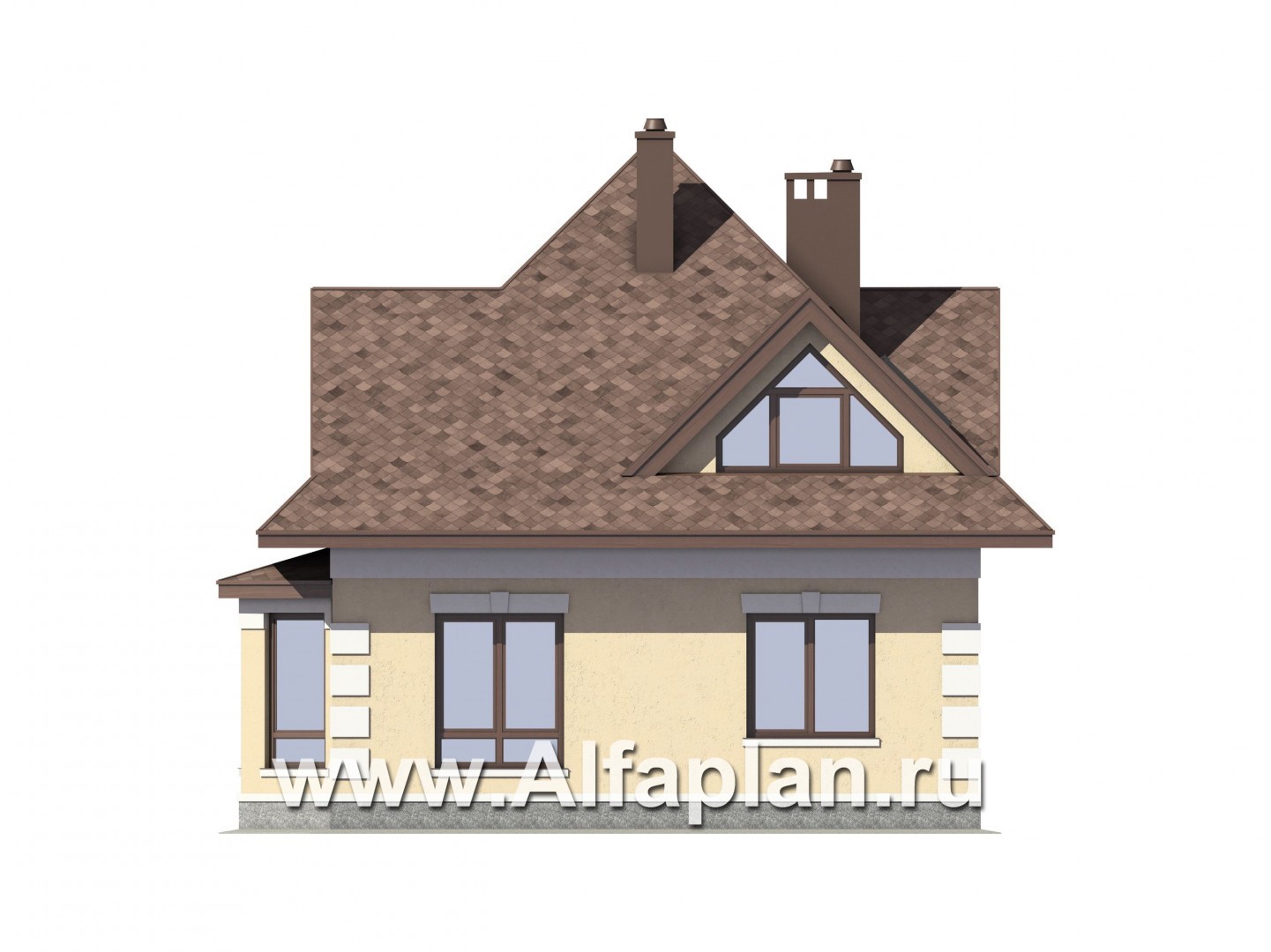 Проекты домов Альфаплан - Экономичный дом для маленького участка - изображение фасада №2