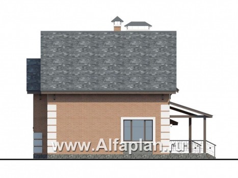 Проекты домов Альфаплан - «Приоритет»- элегантный коттедж с идеальным планом - превью фасада №2