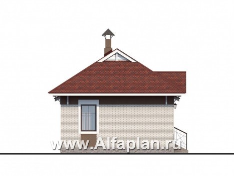 Проекты домов Альфаплан - Кирпичный дом «Карат» - превью фасада №3
