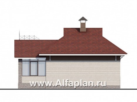 Проекты домов Альфаплан - Кирпичный дом «Карат» - превью фасада №4