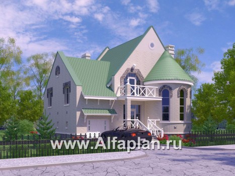 Проекты домов Альфаплан - «Онегин» - представительный загородный дом - превью дополнительного изображения №1