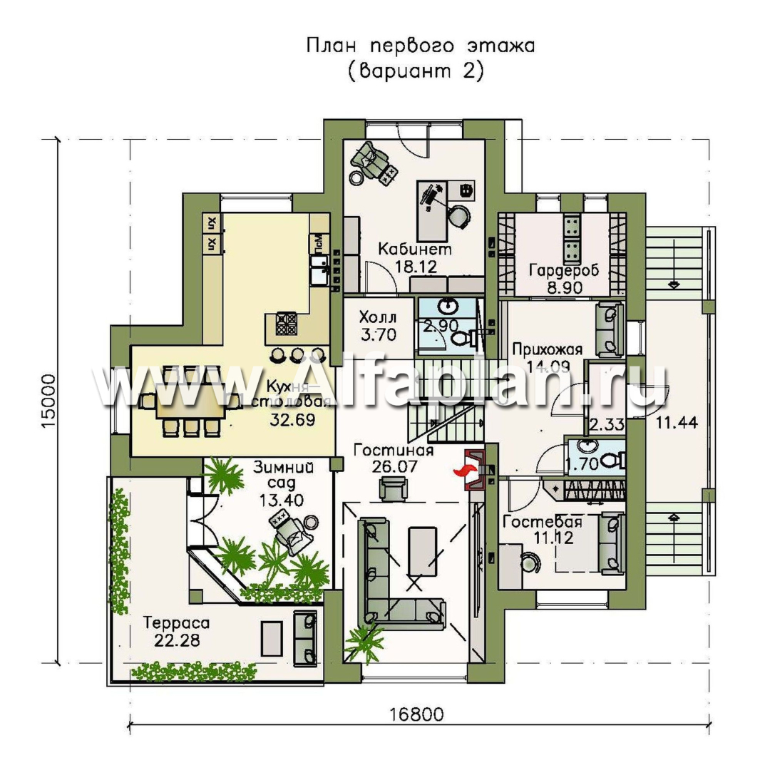 Проекты домов Альфаплан - «Три семерки» - трехэтажный загородный особняк - план проекта №3