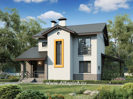 Проекты домов Альфаплан - «Скандинавия» - современный дом с удобным планом - превью дополнительного изображения №1