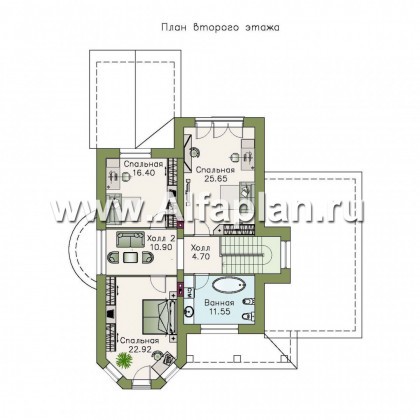 Проекты домов Альфаплан - «Митридат»- коттедж в средиземноморском стиле - превью плана проекта №2