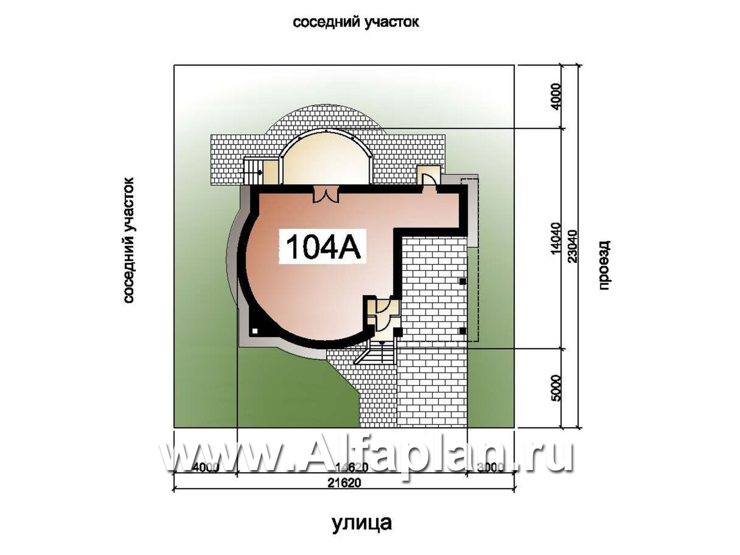 Проекты домов Альфаплан - Дом из газобетона «Боген» с полукруглой гостиной - дополнительное изображение №3