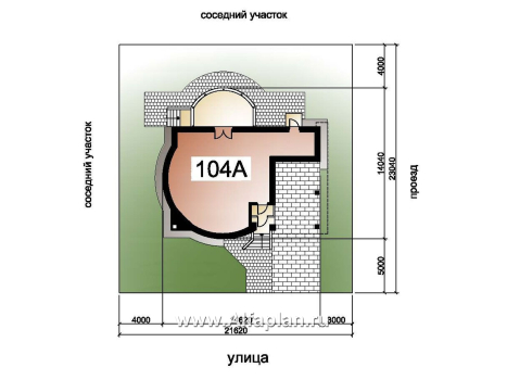 Проекты домов Альфаплан - Дом из газобетона «Боген» с полукруглой гостиной - превью дополнительного изображения №3