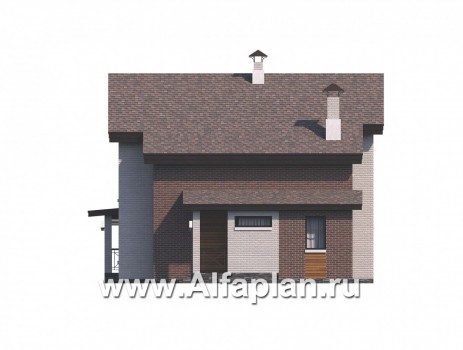 «Стимул» - проект двухэтажного дома, с террасой, в совремнном стиле - превью фасада дома