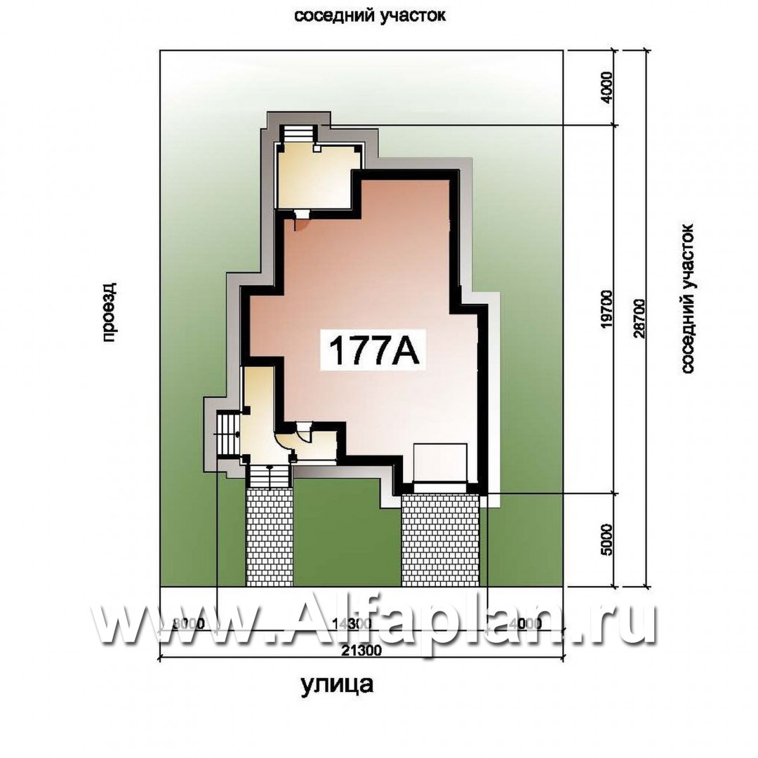 Проекты домов Альфаплан - «Кленовый лист»- комфортный дом с гаражом и бильярдной - дополнительное изображение №1
