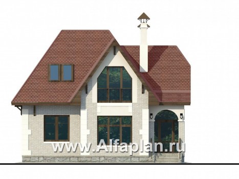 Проекты домов Альфаплан - Сауна с гостевой квартирой - превью фасада №1