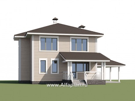 Проекты домов Альфаплан - «АльфаВУД» - деревяный дом из клееного бруса - превью дополнительного изображения №1