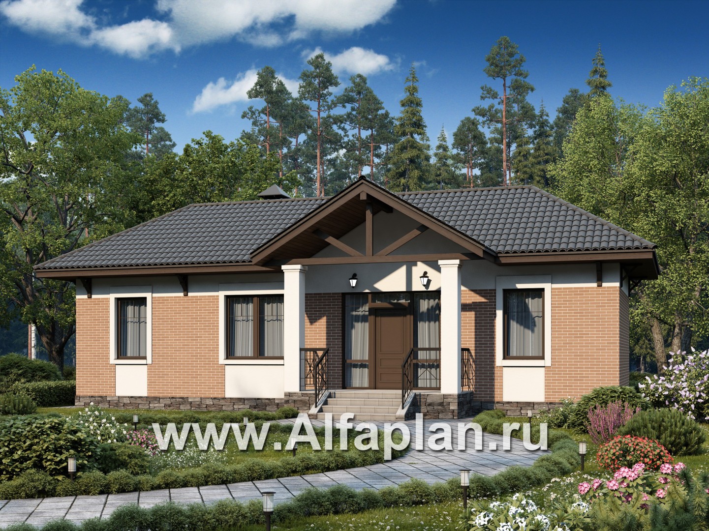 Проекты домов Альфаплан - Сауна  и гостевой дом - основное изображение