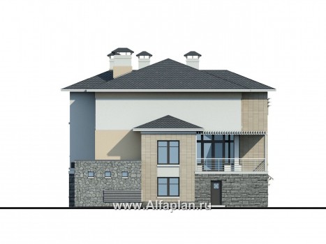 «Три  семерки» - проект трехэтажного дома  + проект бассейна - превью фасада дома