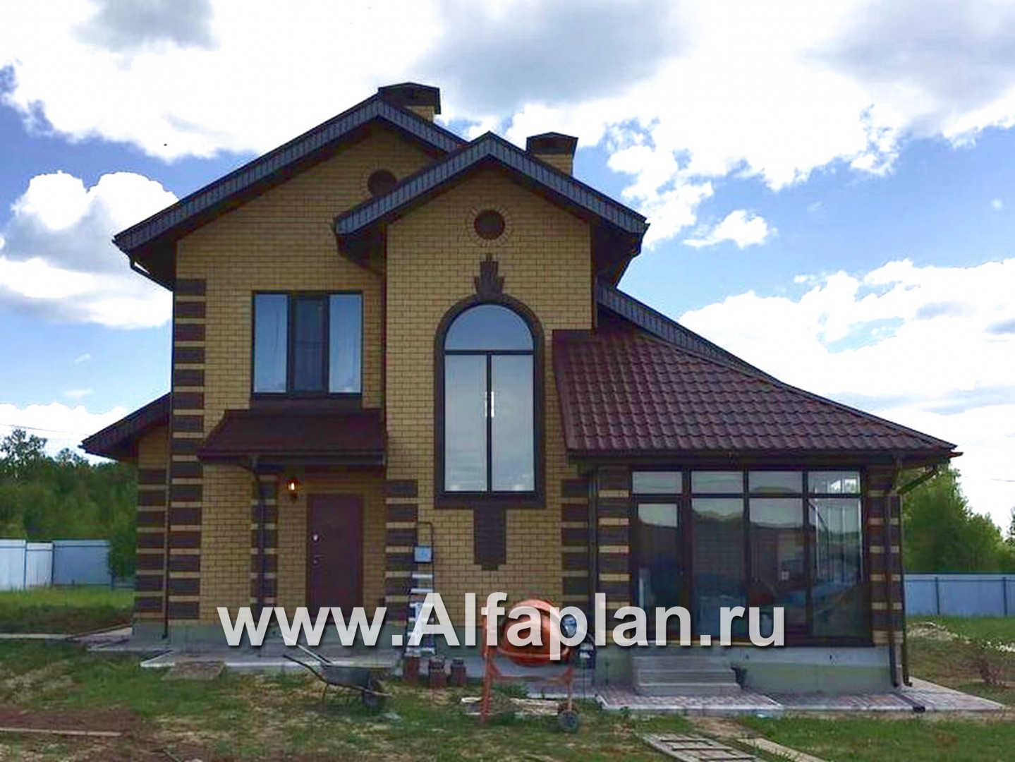 Проекты домов Альфаплан - Кирпичный дом «Прагма» для небольшой семьи - дополнительное изображение №6