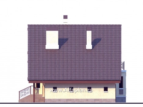 «Регенсбург Плюс»- проект дома, в немецком стиле, с эркером, с гаражом и с цокольным этажом - превью фасада дома
