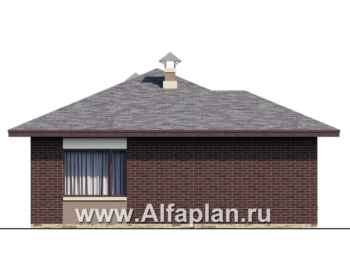 Проекты домов Альфаплан - «Дега» - стильный, компактный дачный дом - изображение фасада №3